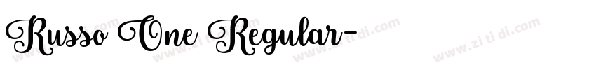 Russo One Regular字体转换